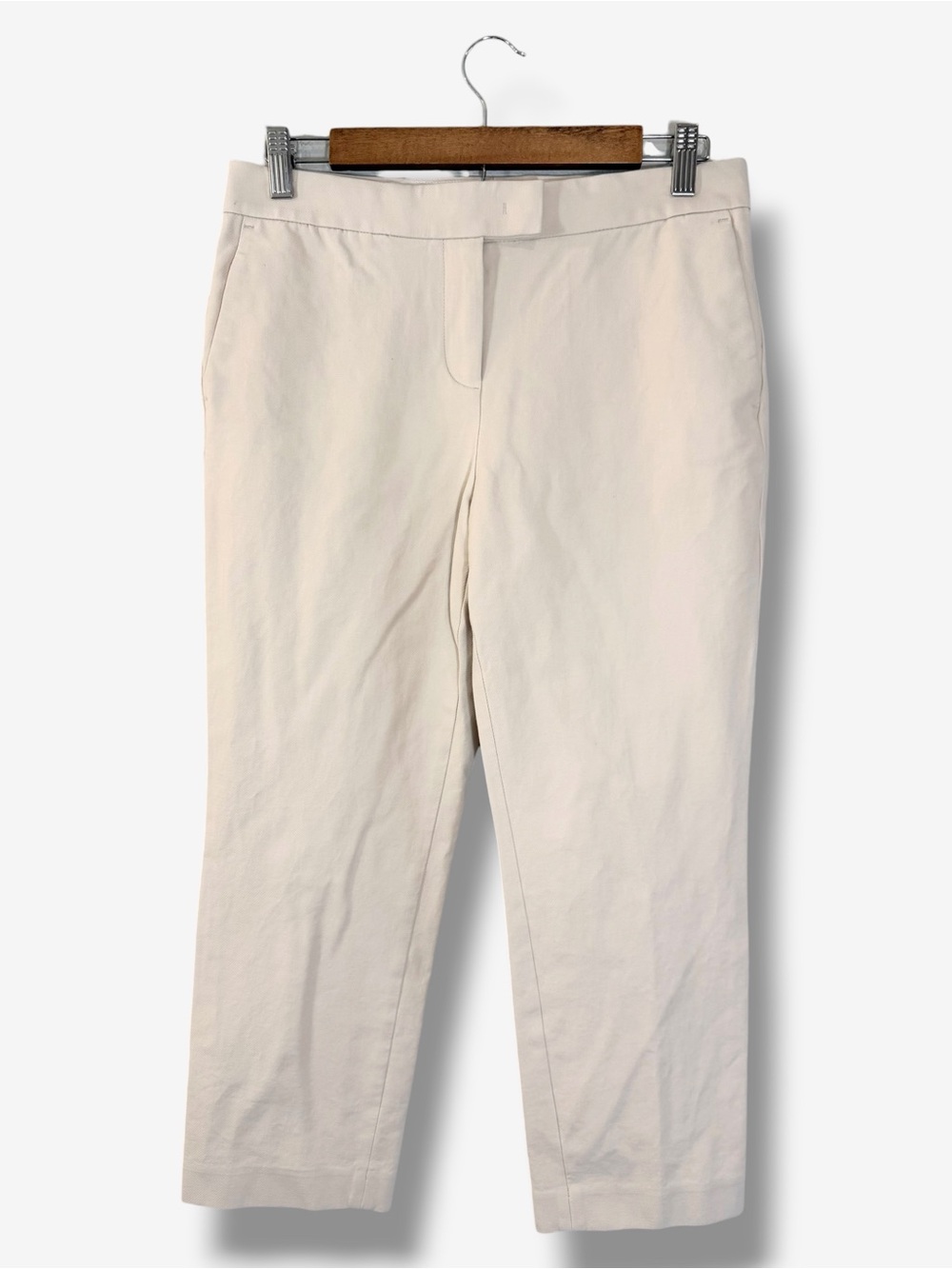 Ann Taylor Kate Tailored Ankle Pants Size 4P Stone Beige Minimalist Preppy